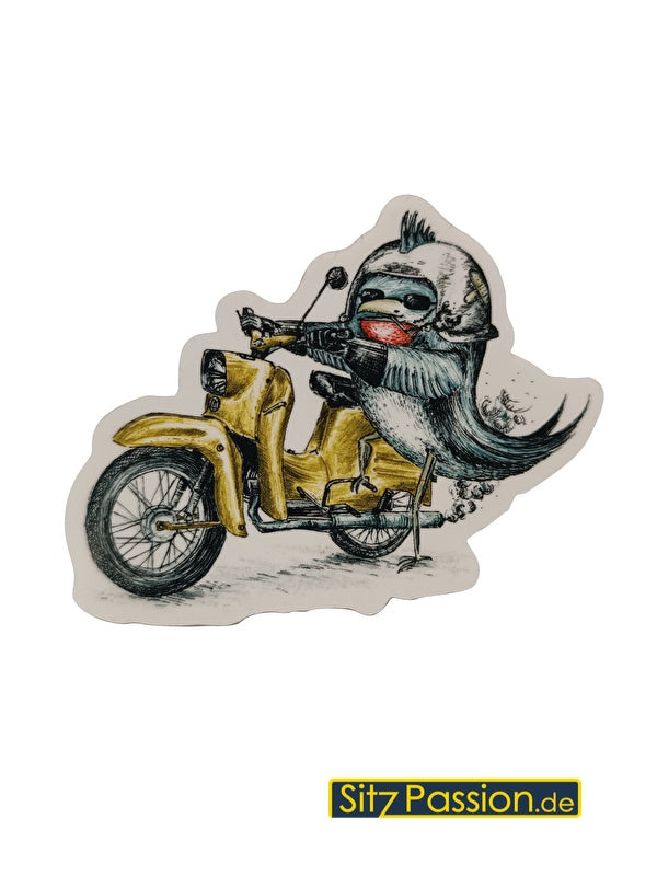 Sticker - Aufkleber - "Vogelmotiv (gelb)"