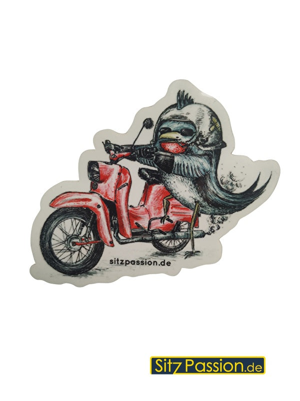 Sticker - Aufkleber - "Vogelmotiv (rot)"
