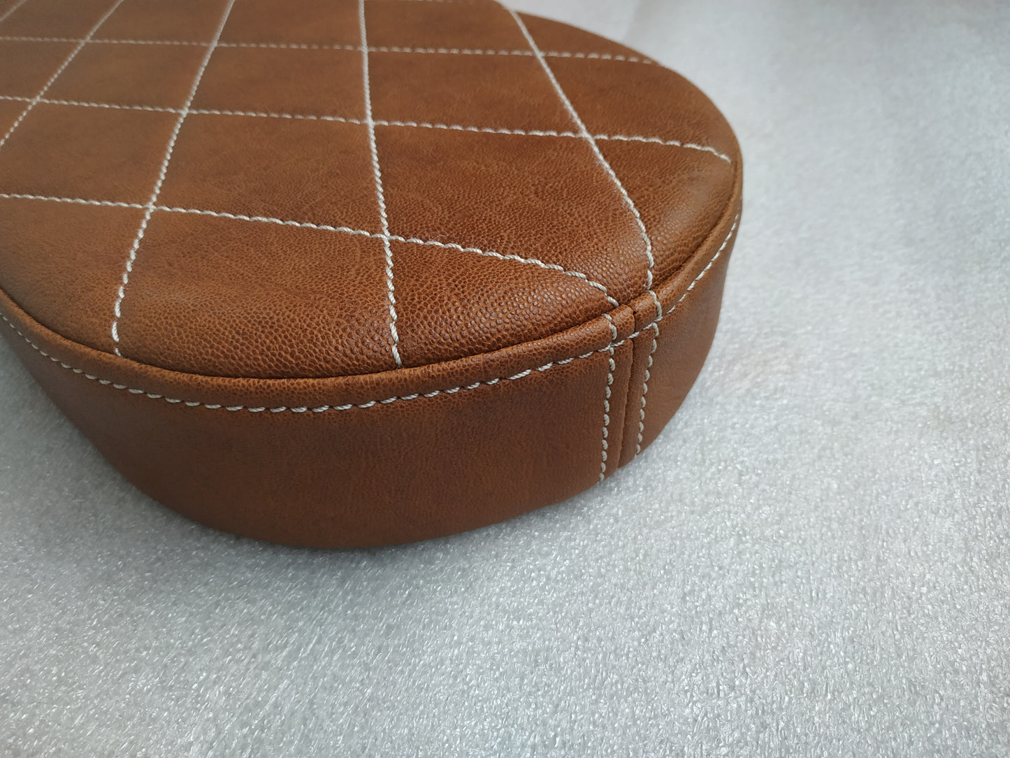 Sitzbank braun abgesteppt - Simson Schwalbe KR51 (Edelstahlplatte)