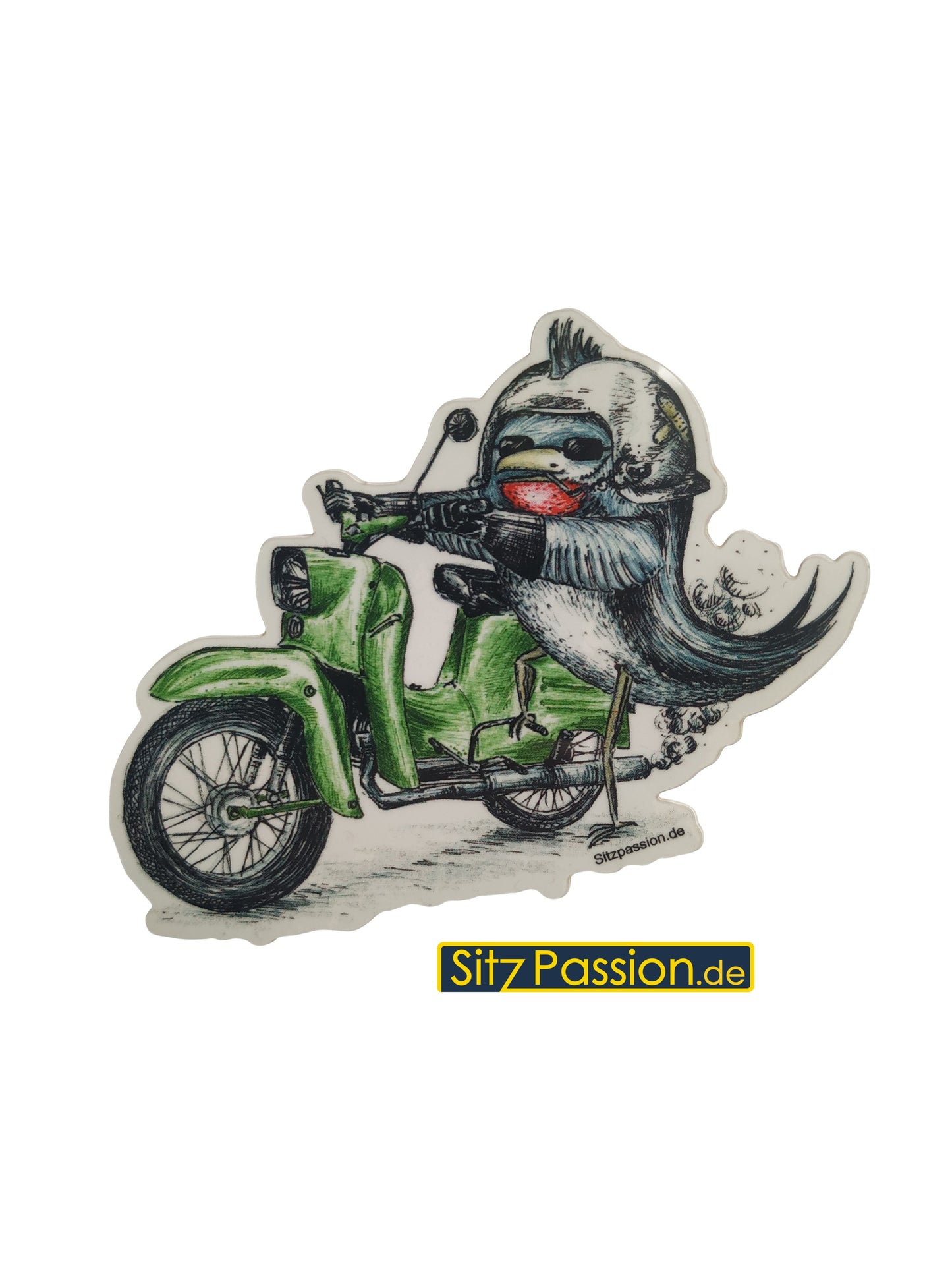 Sticker - Aufkleber - "Vogelmotiv grün"