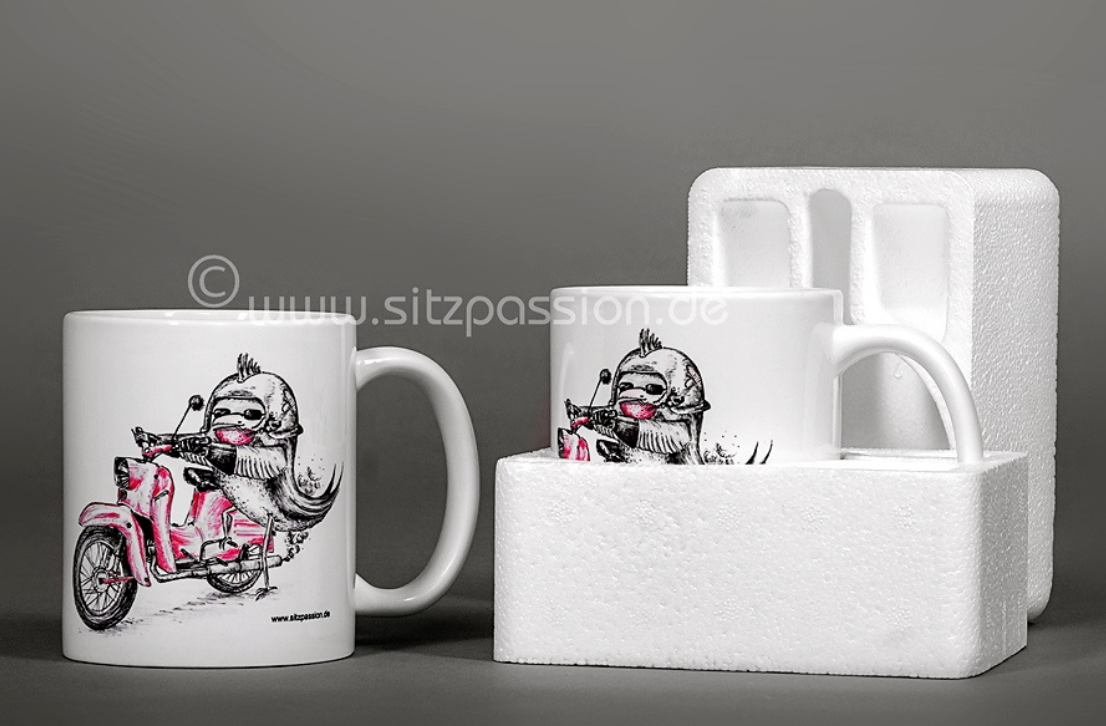 Kaffeetasse "Vogelmotiv"