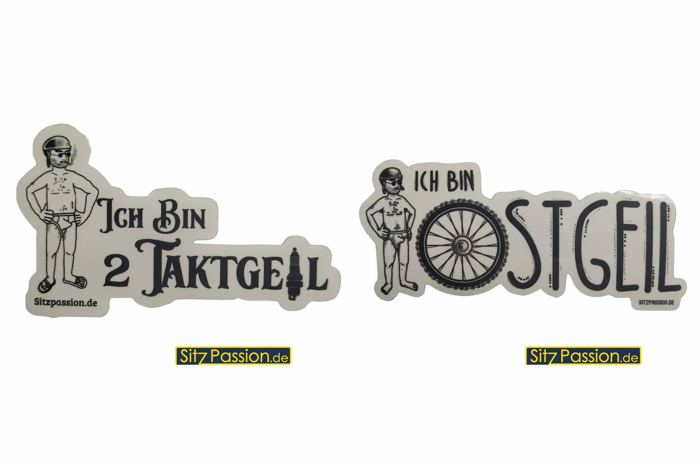 2 x Sticker Aufkleber "Ich bin Ostgeil" + "Ich bin 2Taktgeil"