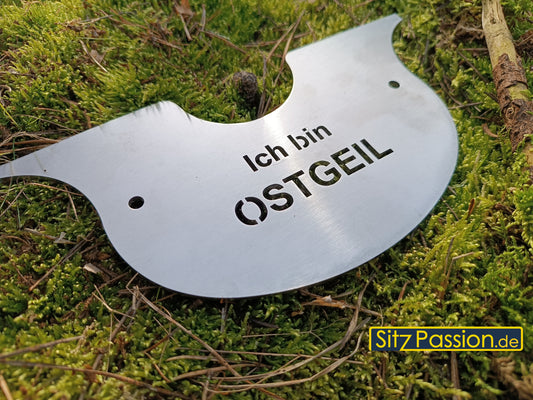Custom-Armaturenblech  Knieblech - Simson Schwalbe KR51 - "Ich bin OSTGEIL"