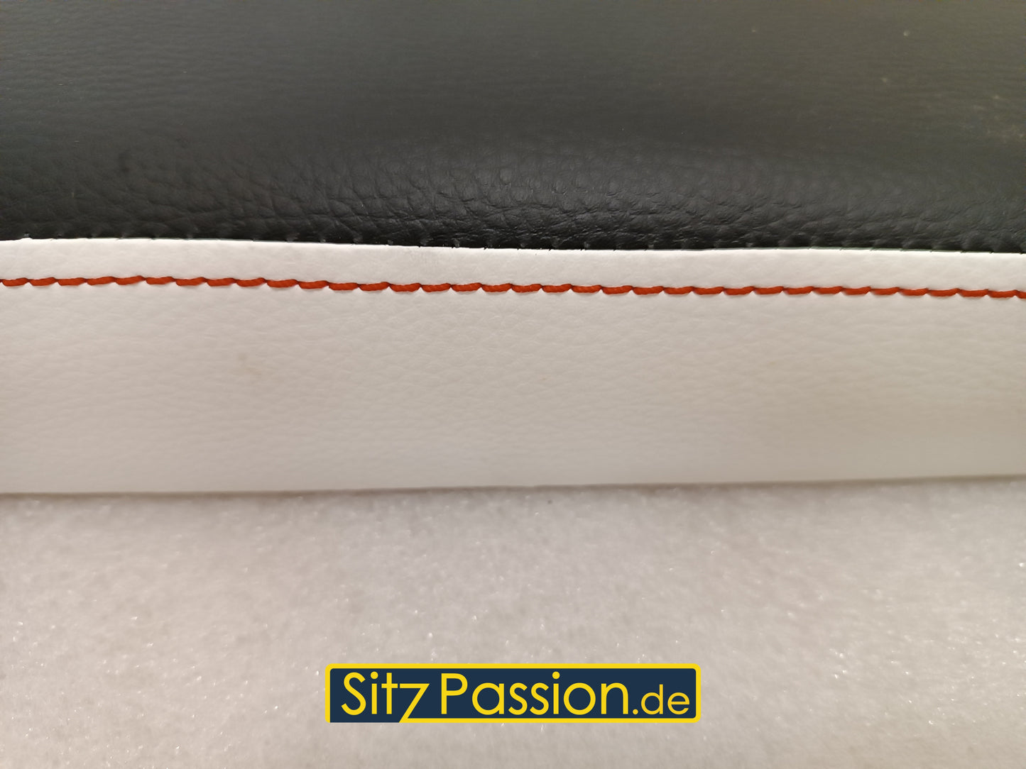 Sitzbank weiß schwarz - Simson Star - Spatz